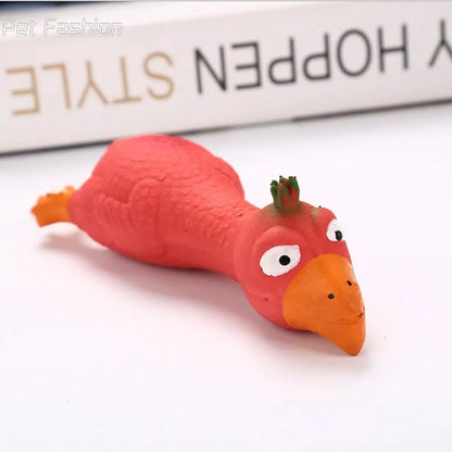 Cute Latex Chicken Shape Pet Squeak Toys Dog Cat Puppy Chew Sound Toys Simulation Screaming Chicken Creative Dog Accessories