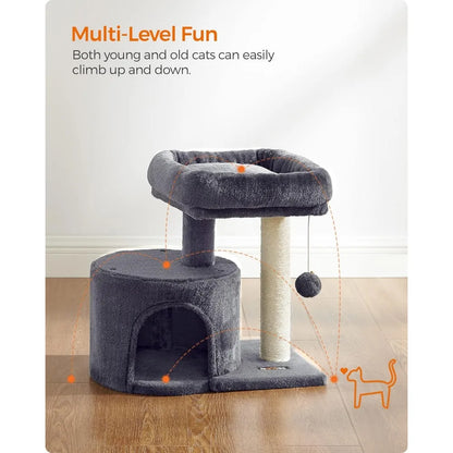 Cat Tree, Cat Tower with Sisal-Covered Scratching Post