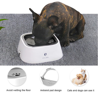 1.5L Dog ABS Plastic Drinking Water Floating Bowl Non-Wetting Mouth Bowl Without Spill Drinking Water Dispenser