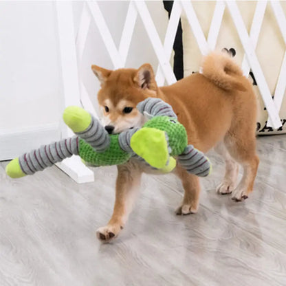 Large Indestructible Plush Squeaky Animal Dog Toy for Teeth & Training