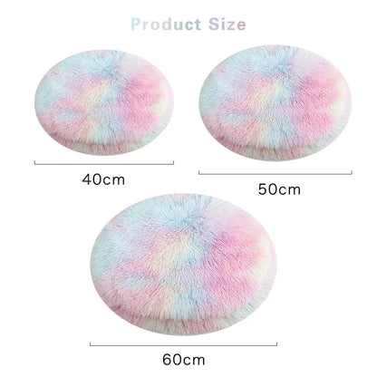 Plush Round Cat Bed Mats