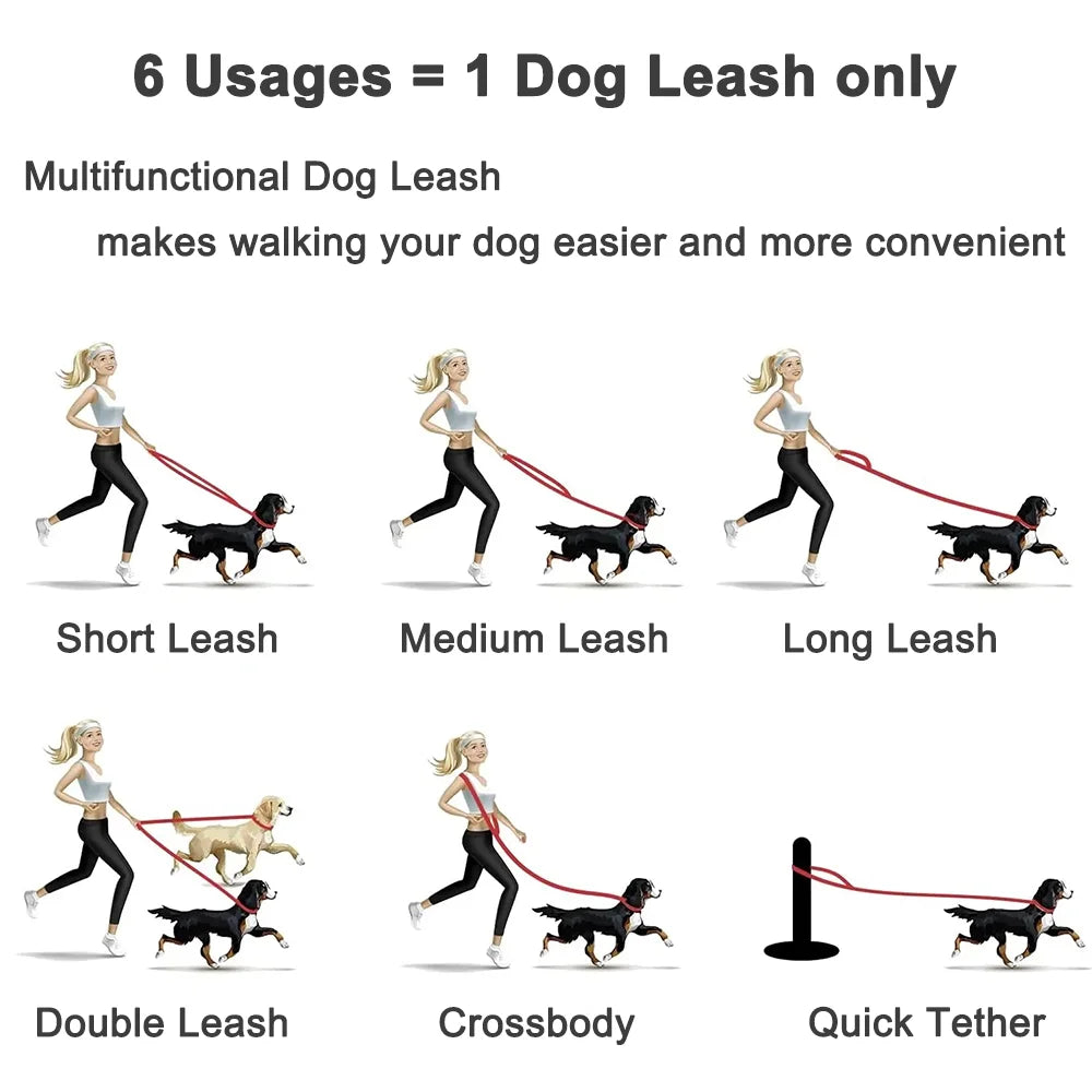 Medium Dog Leash Easy and Convenient Multi functional and universal PVC Training Leash for Large Dogs