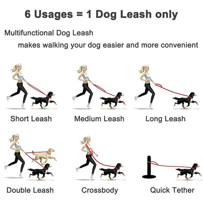 Medium Dog Leash Easy and Convenient Multi functional and universal PVC Training Leash for Large Dogs