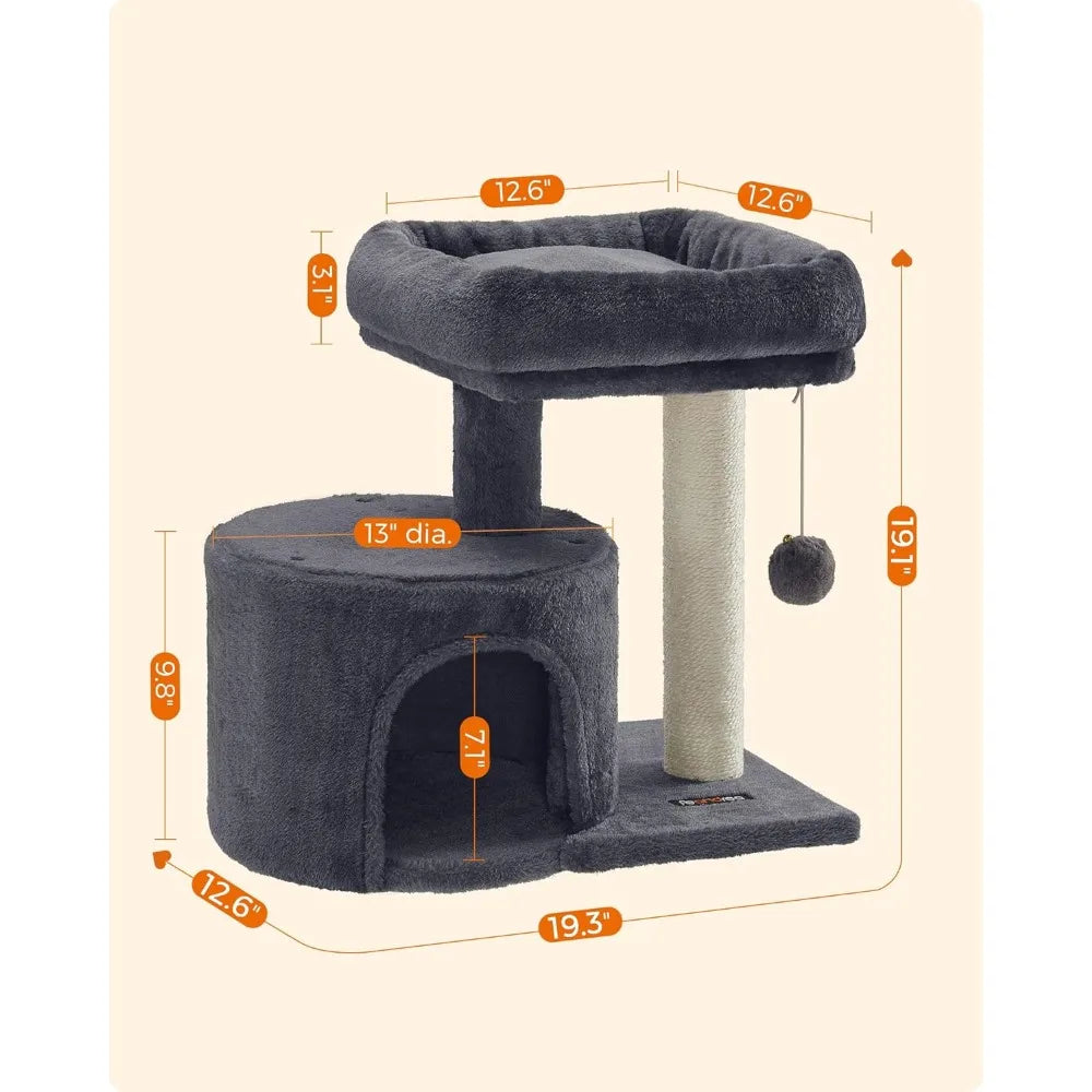 Cat Tree, Cat Tower with Sisal-Covered Scratching Post