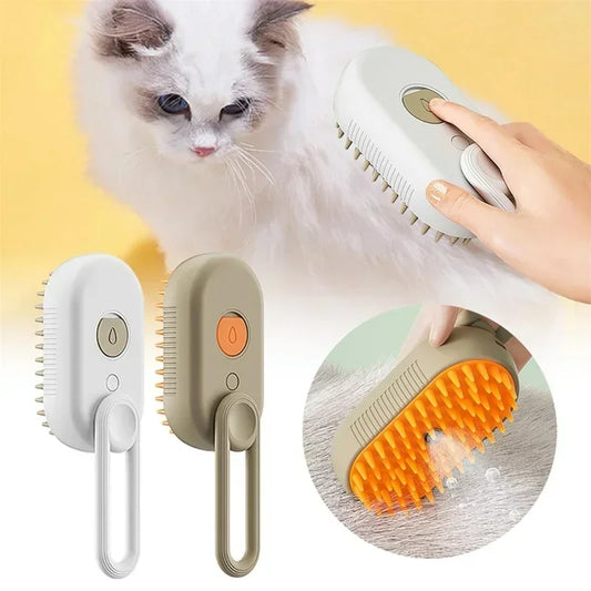 3 in 1 Water Steam Cat Brush Electric Spray Hair Brush