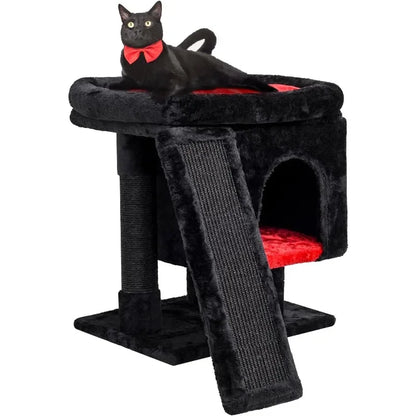 Small Cat Tree with Indoor bed & Scratching Post