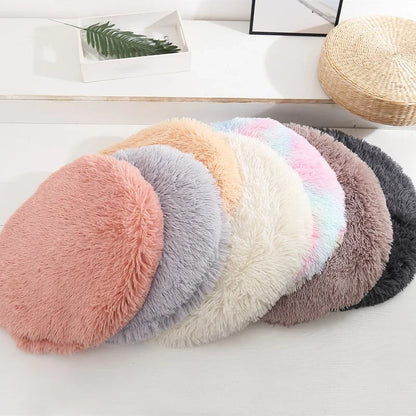 Plush Round Cat Bed Mats