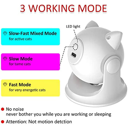 ATUBAN Rechargeable Motion Activated Cat Laser Toy Automatic,Interactive Cat Toys for Indoor Cats/Kittene/Dog,Fast and Slow Mode