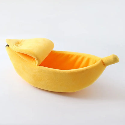 Banana Boat Shape Cat Bed House Cute Cat Mat Beds Warm Durable Portable Pet Basket Kennel Dog Cushion Cat Supplies Winter