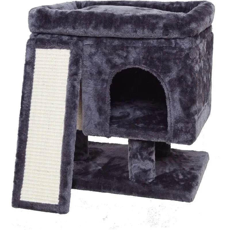 Small Cat Tree with Indoor bed & Scratching Post