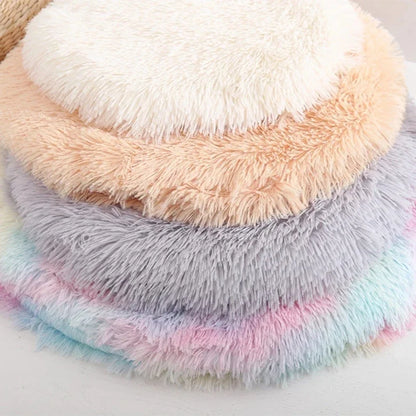 Plush Round Cat Bed Mats